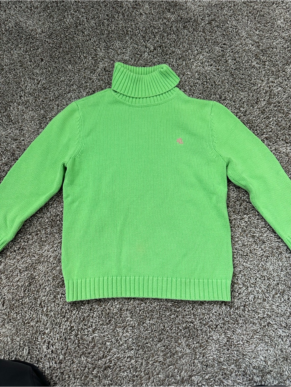 Lauren Ralph Lauren Bright Green Turtleneck Sweater - Women